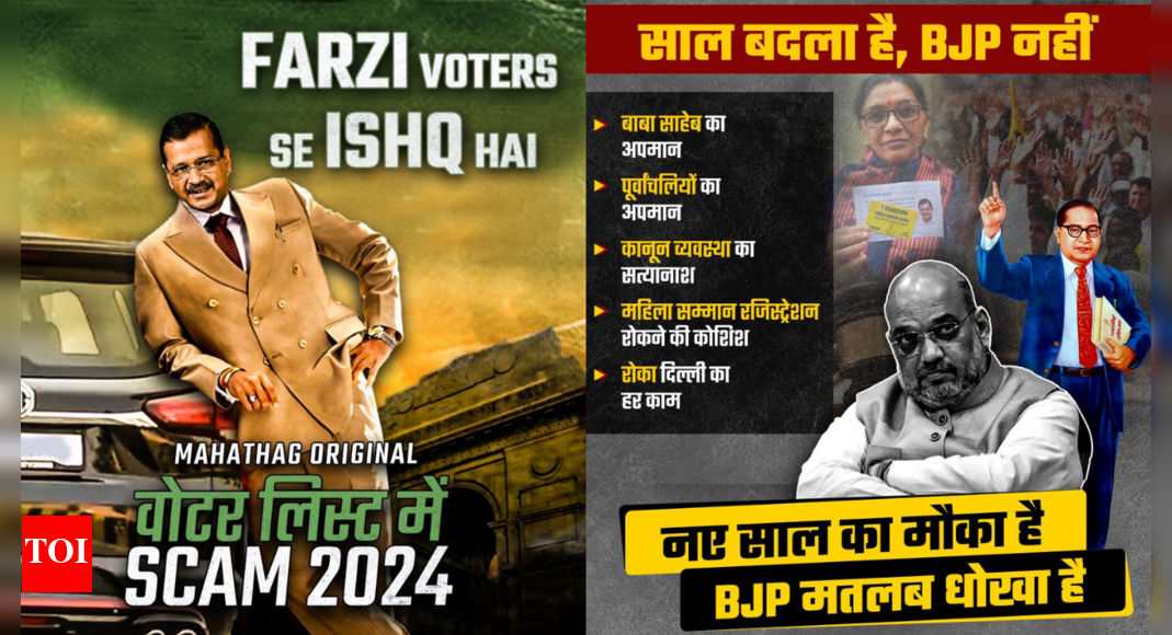 'Voter list scam 2024': BJP and AAP face off in poster war ahead of Delhi polls