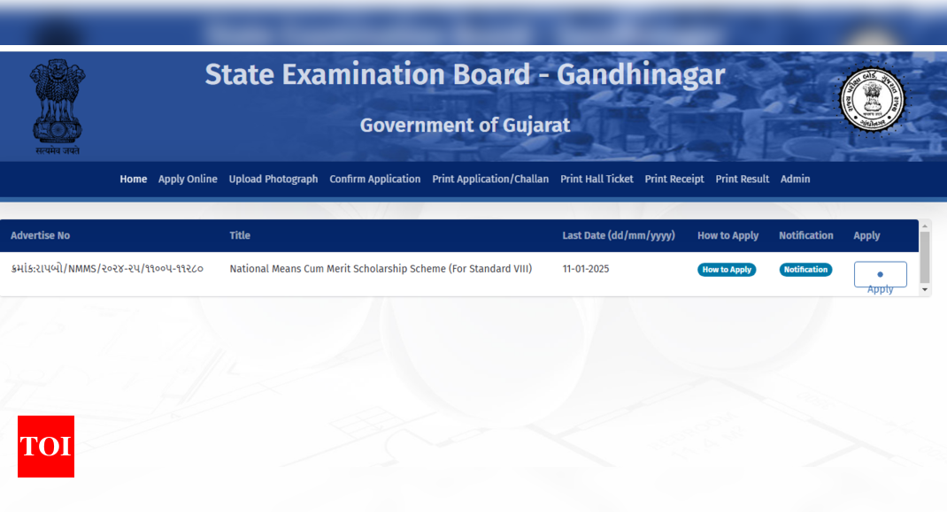 NMMS Gujarat 2025 application process begins, check eligibility criteria, direct link here | 