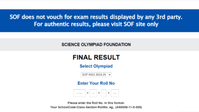 SOF NSO 2024 Result declared, check direct link here