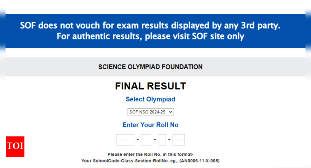 SOF NSO 2024 Result declared, check direct link here