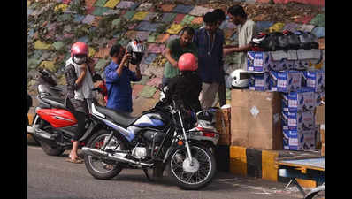 Mandatory rule leads to surge in helmet heist in Vijayawada