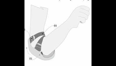 Elbow guard to prevent sucking fingers by kids gets patent