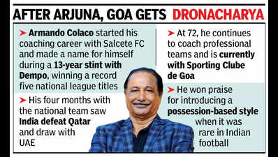 In a first for Goan coach, Armando gets top-rated Dronacharya Award