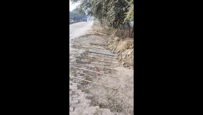 Fence damaged and board defaced: Noida’s kushti cradle threatened by land sharks