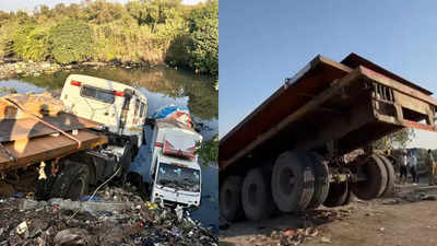 5 vehicles damaged as trailer crashes into stationary vehicles near Mumbai