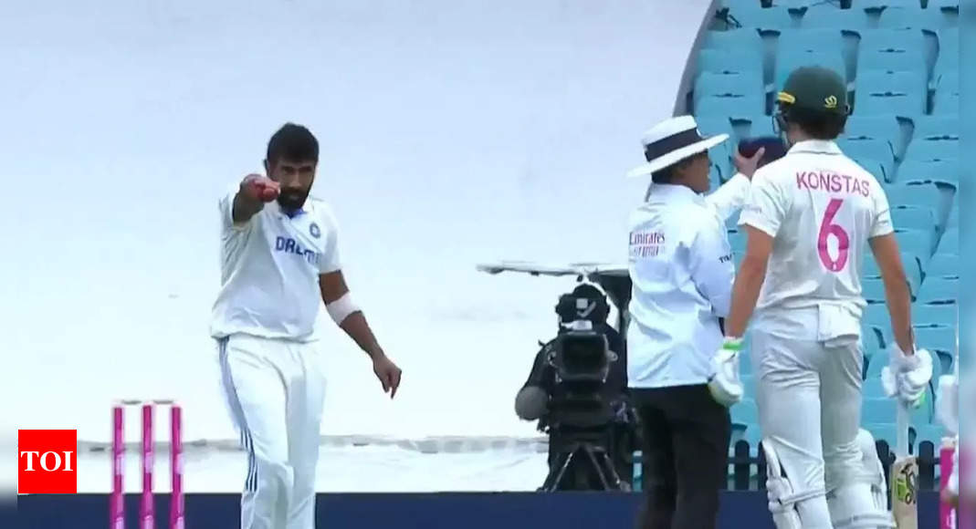 Jasprit Bumrah has heated exchange with Sam Konstas