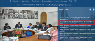 UPSC EPFO EO, AO 2024 result released at upsc.gov.in: Direct link to check here | – Times of India