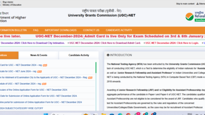 UGC NET December 2024 admit card for January 6 exam released, check direct link here – Times of India