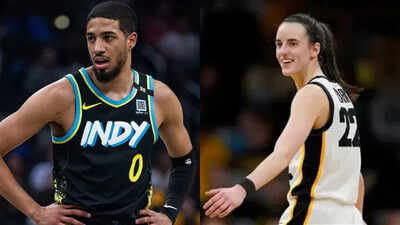 Caitlin Clark and Tyrese Haliburton's girlfriend, Jade Jones, celebrate the Pacers star's historic performance against the Heat | NBA News - The Times of India