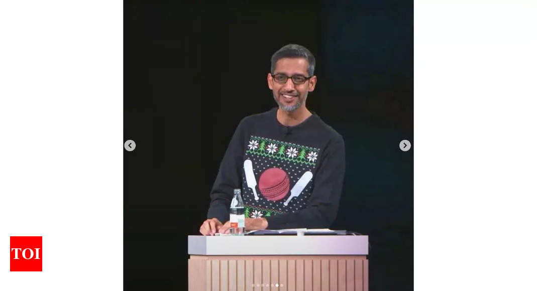 When Google CEO Sundar Pichai ‘exhibited’ his 'love' for Cricket at the company’s ‘Ugly Christmas’ sweater contest