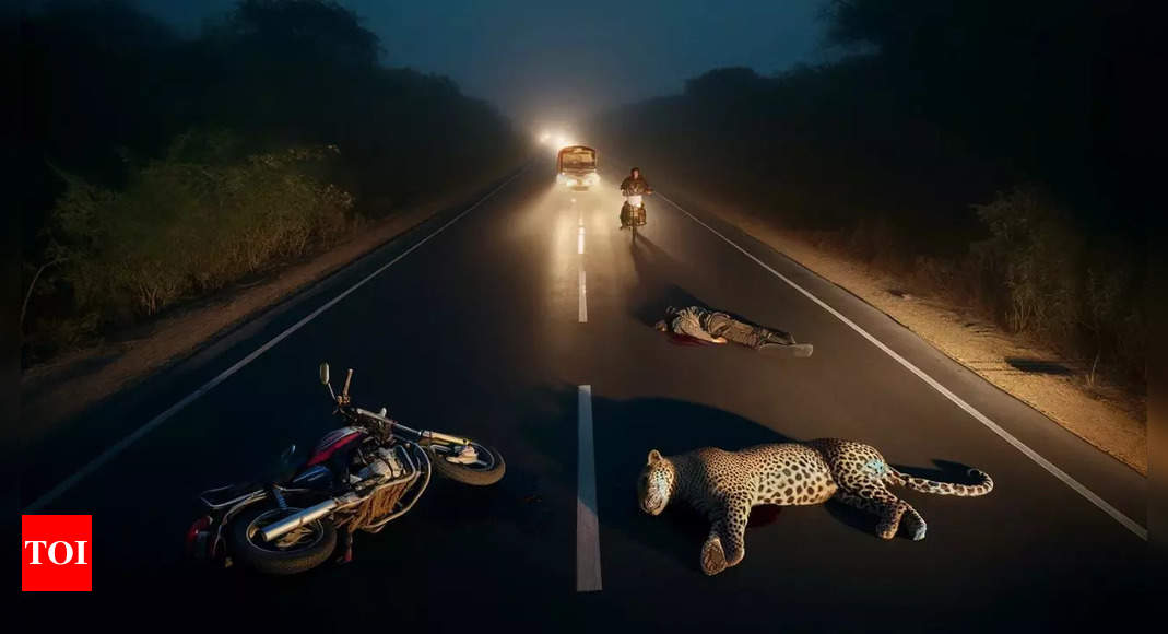 Leopard, biker ‘kill each other’ on UP highway