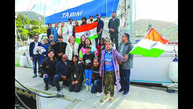 Tarini sails out from Lyttelton for the most challenging leg