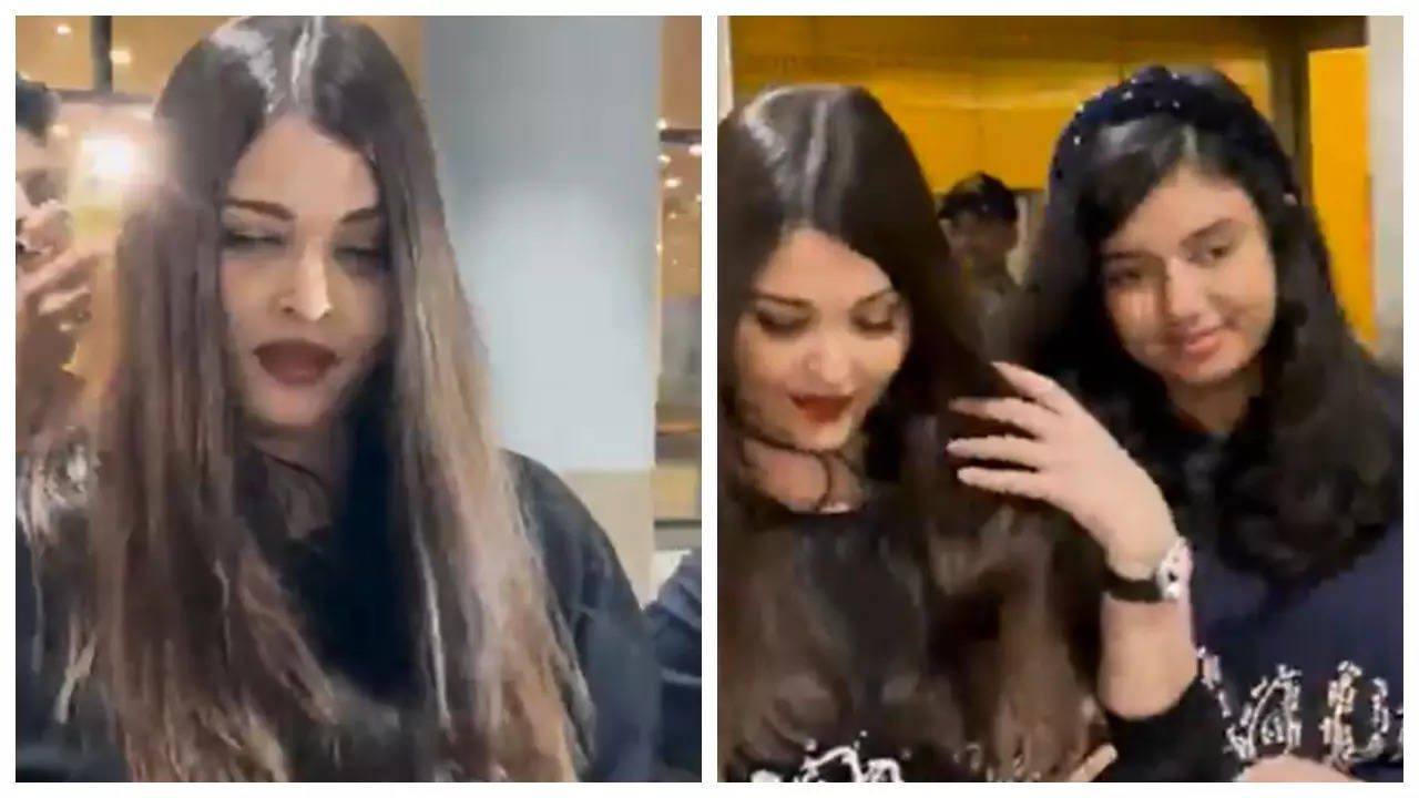 Aishwarya Rai Bachchan faces criticism for her interaction with daughter Aaradhya at Mumbai Airport | Hindi Movie News - The Times of India