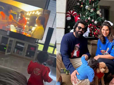 Ram Charan's daughter Klin Kaara's heartwarming reaction to seeing her father on screen wins hearts