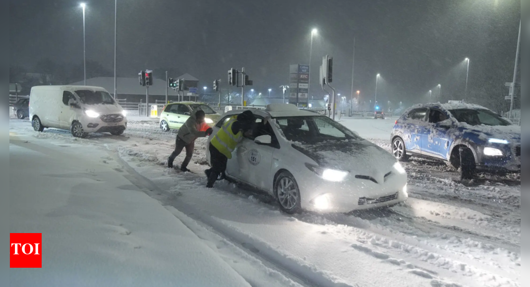 UK grapples with snowstorm: Flights grounded, roads blocked