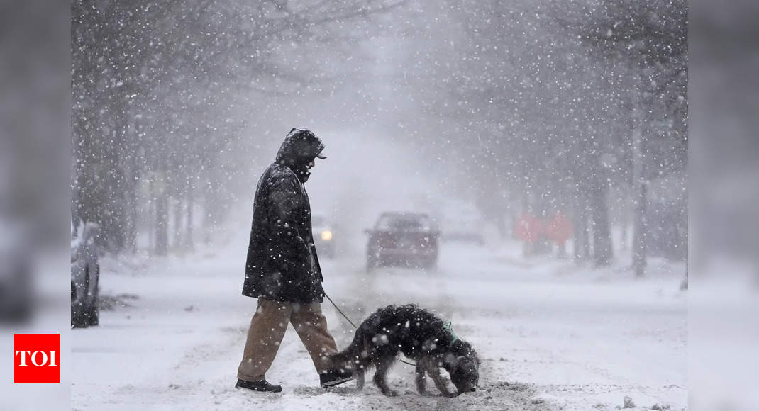 Flights cancelled, icy roads, power outages: Severe winter storm grips US | World News – Times of India