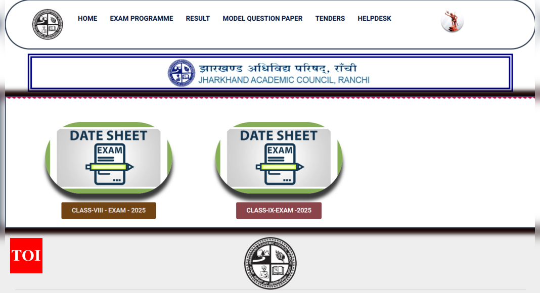 JAC Jharkhand Board Exam Date Sheet 2025 released for class 8 and 9: Check complete timetable here