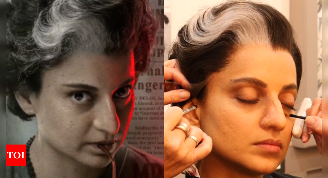 Kangana Ranaut shares BTS of her transformation as Indira Gandhi in 'Emergency'