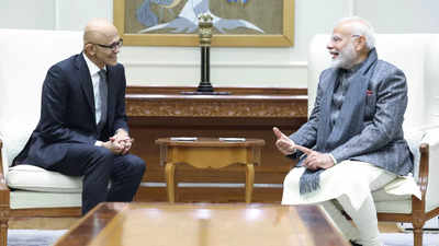 Microsoft CEO Satya Nadella meets Narendra Modi: Thanks PM for ...