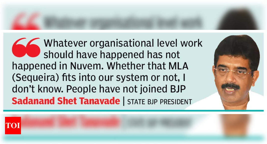 Aleixo Sequeira must introspect, not sure if he fits in party: BJP Goa president Tanavade