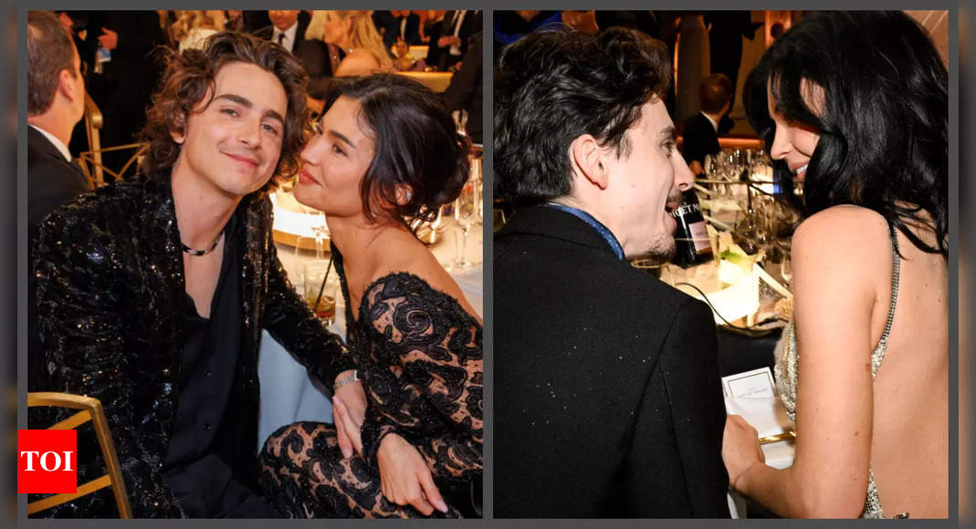 Timothée Chalamet and Kylie Jenner attend the Golden Globe awards together in rare appearance