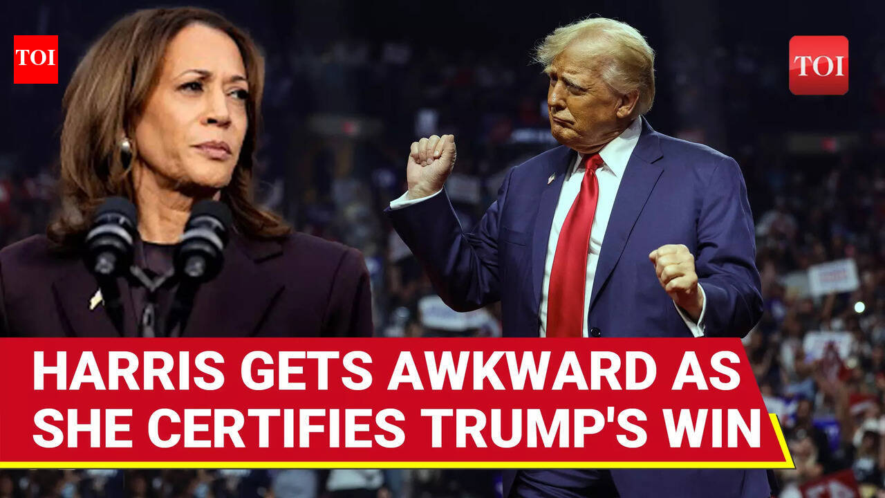 Kamala Harris Faces Awkward Moment As She Certifies Her Loss To Trump