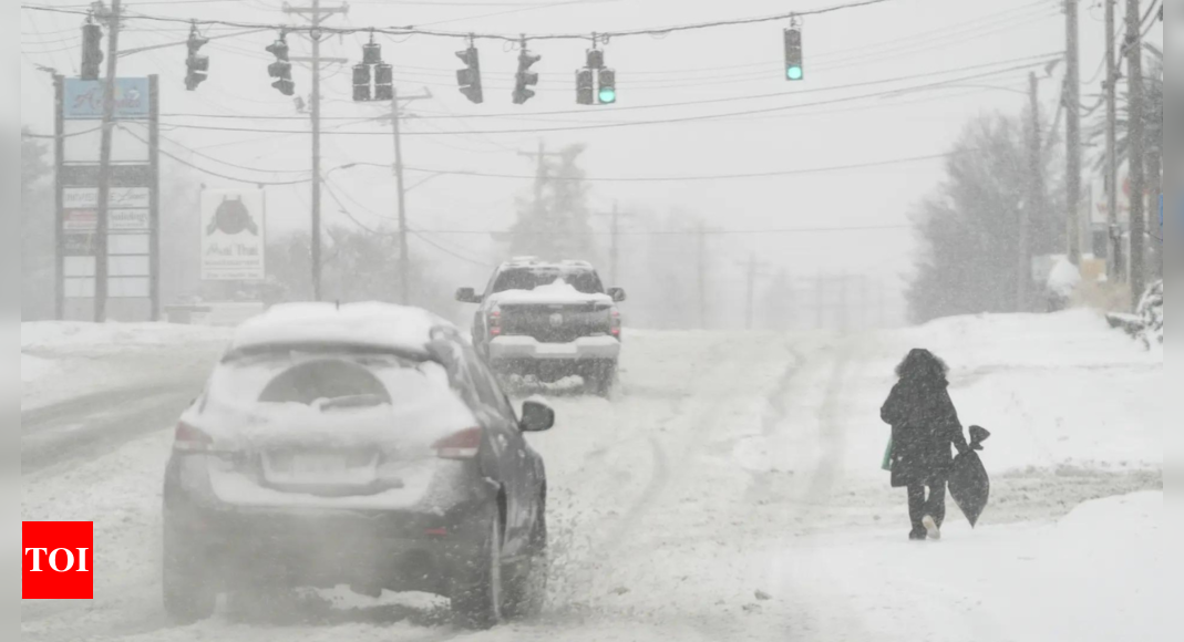 Winter storm: Polar Vortex freezes much of US; over 9,000 flights disrupted – Times of India