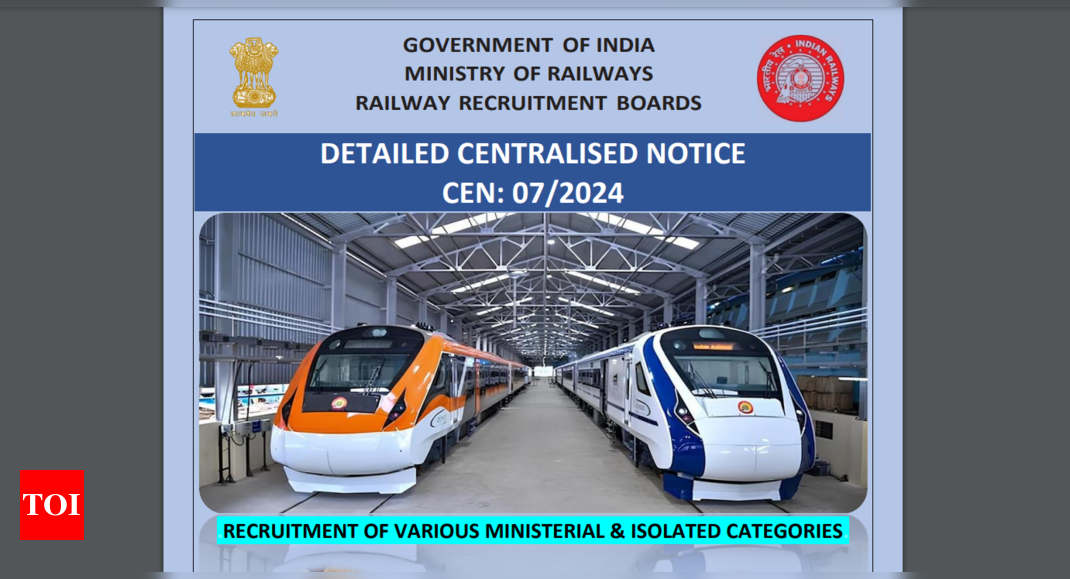 Indian railway recruitment 2025: Applications begin for 1036 RRB ministerial and isolated category posts, direct link to apply