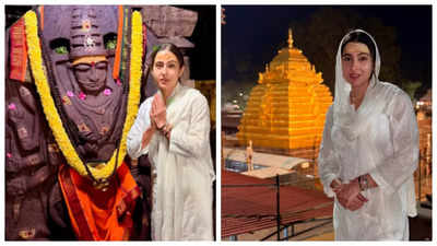 Sara Ali Khan begins New Year 2025 on a spiritual note with visit to Srisailam Mallikarjun Jyotirlinga Temple