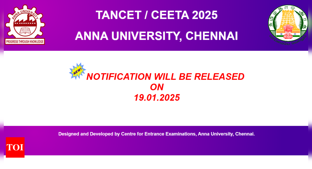 TANCET 2025 notification expected on Jan 19 at tancet.annauniv.edu: Check registration details, exam pattern and more 