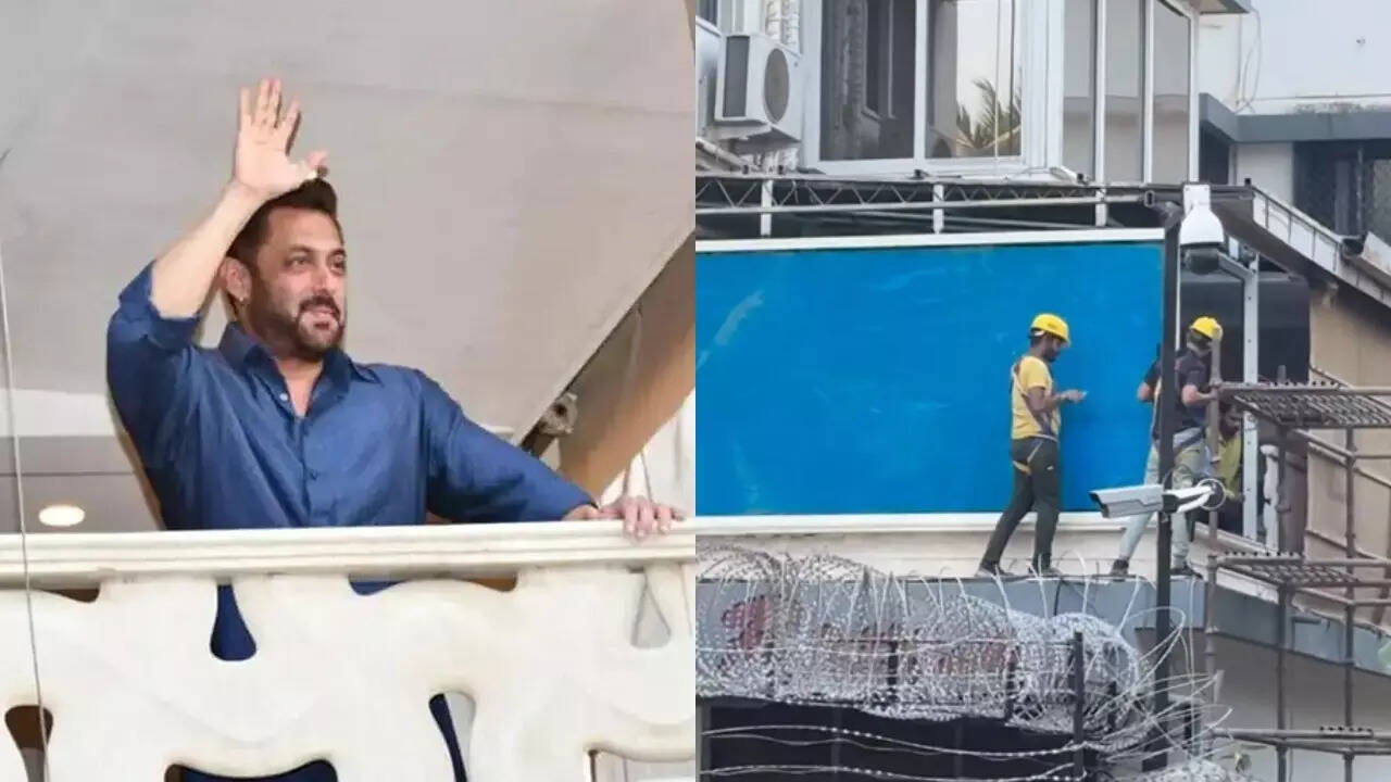 Salman Khan's Galaxy Apartment now has a bullet proof glass installed in  the balcony, the actor's security amped up amidst death threats - WATCH  VIDEO | - Times of India