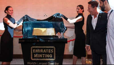 Dubai unveils world’s largest gold bar weighing 300.12 kg worth INR 211 crore