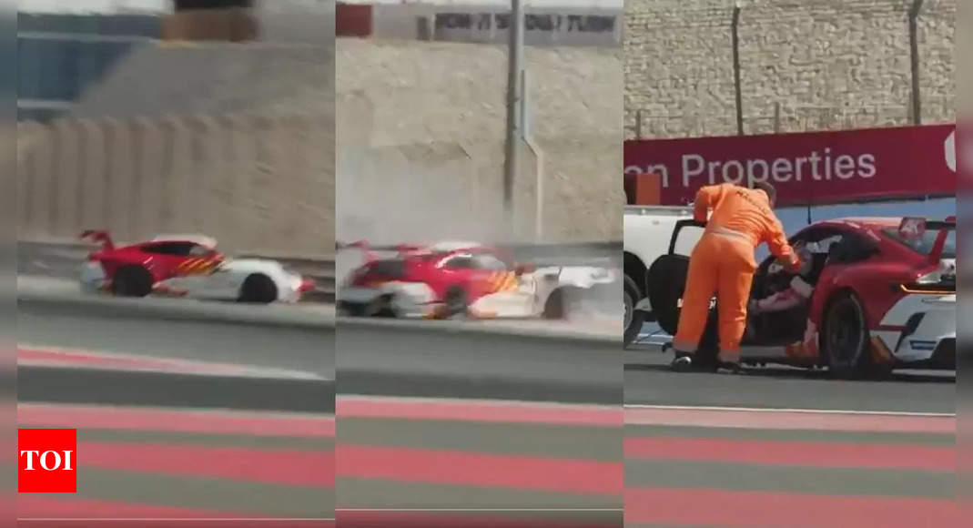 Ajith faces a massive accident during car race training in Dubai