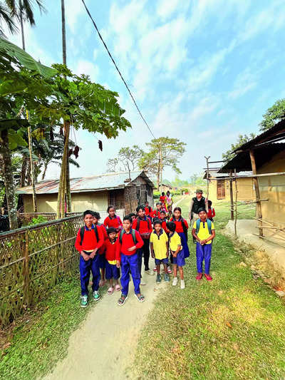 Forest guards escort kids to school as tigers prowl Assam tea garden