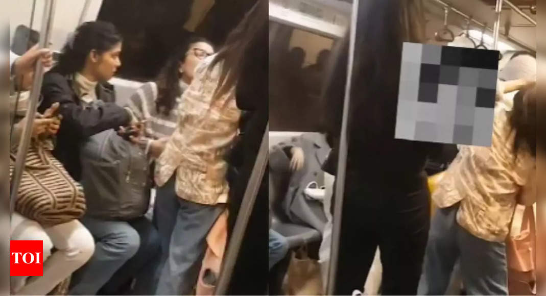 Watch | Delhi Metro incident turns violent as two women abuse and pull hair over seat