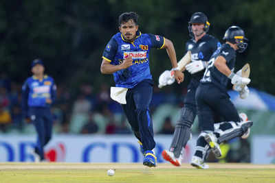 Maheesh Theekshana's hat-trick headlines rain-interrupted New Zealand-Sri Lanka ODI in Hamilton