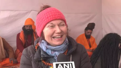 French woman's fascination with Hinduism brings her to Kumbh Mela