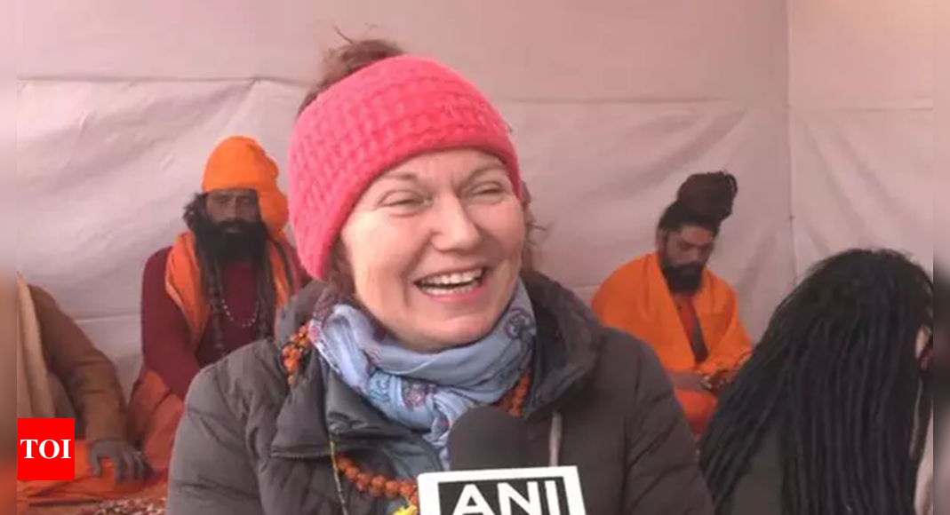 French woman's fascination with Hinduism brings her to Kumbh Mela