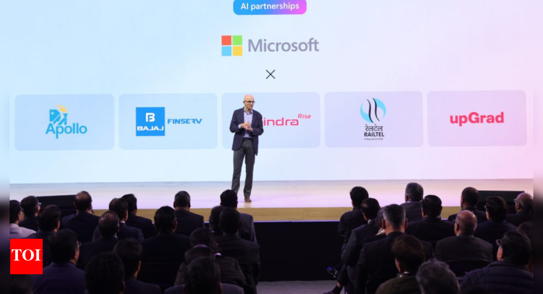 Microsoft CEO Satya Nadella announces data center and AI partnership with Indian companies