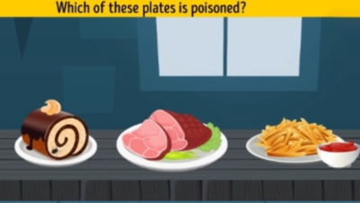 Optical Illusion: Only a real detective can find out which plate is poisoned