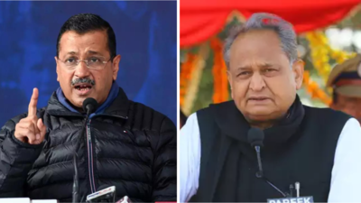 Kejriwal's 'secret cooperation with BJP' swipe at Congress after Ashok Gehlot calls AAP 'opponent' in Delhi elections