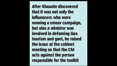 Minister part of toolkit to defame Goa, state: Tourism minister Khaunte to cabinet