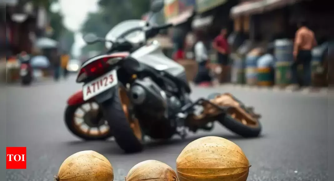 Maharashtra: Scooty rider dies after coconut falls on his head