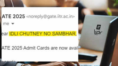 'Dear Idli Chutney No Sambhar': Email to GATE aspirants goes viral, netizens react