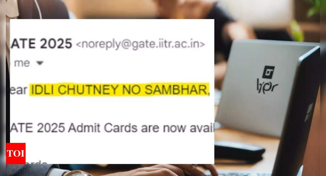 'Dear Idli Chutney No Sambhar': Email to GATE aspirants goes viral, netizens react