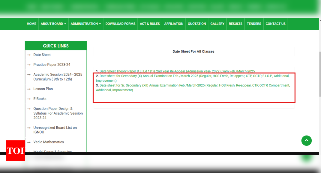 Haryana Board class 10th, 12th date sheet 2025 released: Check detailed timetable here 