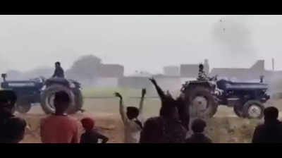 Driver crushed to death in deadly 'tug of war' between tractors in Uttar Pradesh