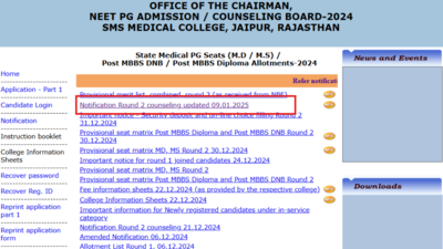 Rajasthan NEET PG Counselling 2024 round 2 schedule revised, check details here | – Times of India