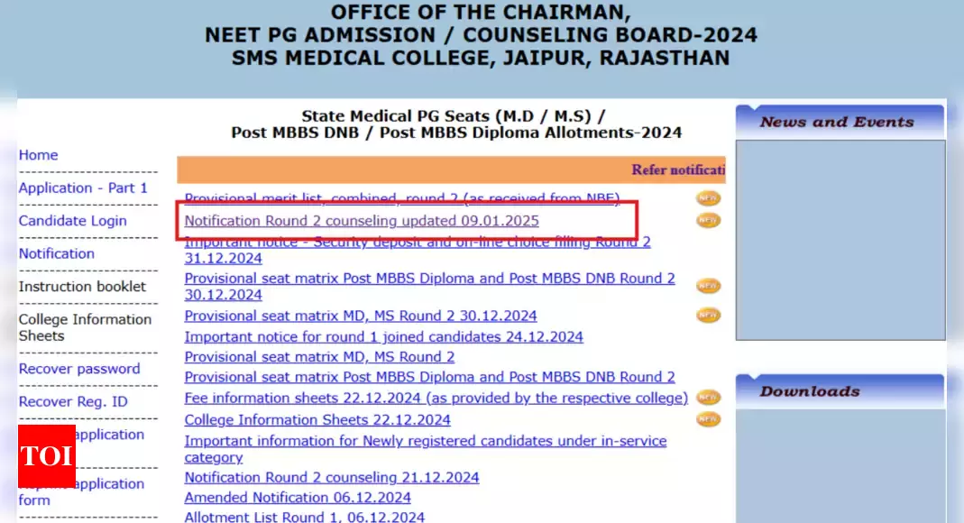 Rajasthan NEET PG Counselling 2024 round 2 schedule revised, check details here 