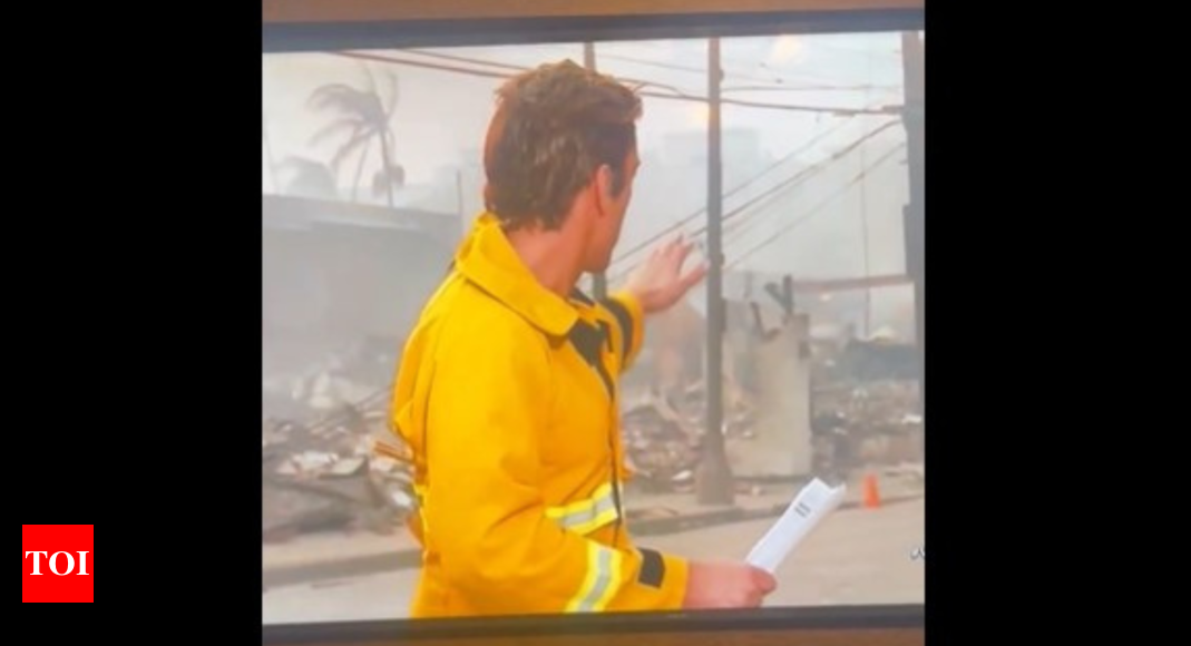 ‘Narcissist a**hole’: ABC anchor David Muir slammed for clothespins on jacket during wildfire coverage – Times of India